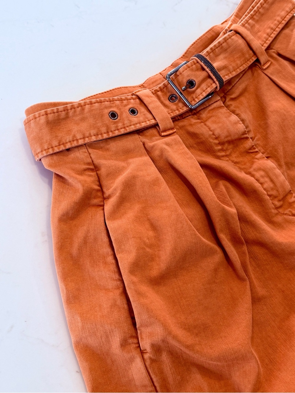 Brunello Cucinelli Women's Canyon Dyed Belted Denim Shorts. Size 40EU/Size 4US - Picture 4 of 14